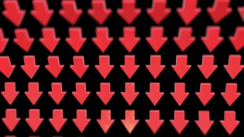 Looping Fast Camera Move Inside a Tube of Red Arrows 库存影片 77894512