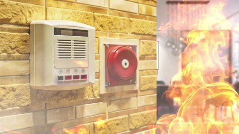 Looping Fire Alarm Alert Animation Variant 2 Stock Footage 333228953