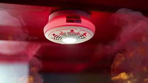 Looping Fire Alarm Alert Animation Variant 4 Vídeo Stock 333228964