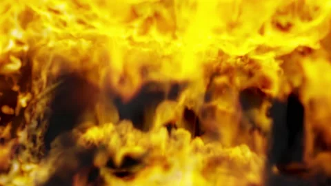 Looping Fire Flames. the flames of Fire wall render 3d Video stock 136346394