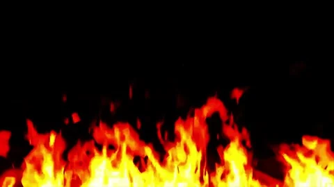 Looping Fire Flames Overlay on Black Background Vídeos de archivo 335283764