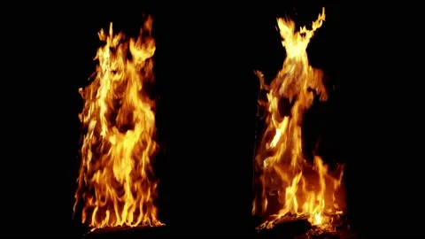 Looping Fire Flames. Perfect for composite the flames over your own footage. Video stock 113263872