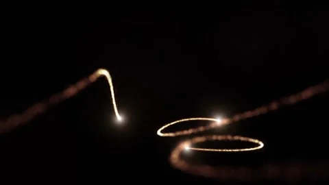 Looping fire trails on night sky background Stock Footage 337851701