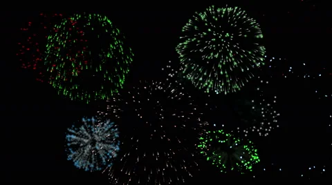 Looping Fireworks - 4K Resolution Ultra HD Stock Footage 42054794