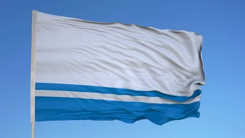 Looping flag for Altay on flag pole, blowing beautifully in the wind. Includes Stock Footage 79763077