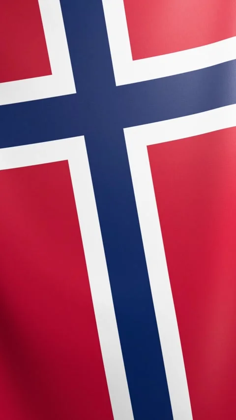 Looping flag of Norway Video stock 302741150