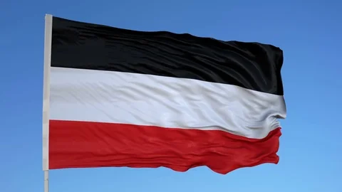 Looping flag for Upper Volta on flag pole, blowing beautifully in the wind. Vídeo Stock 79785740