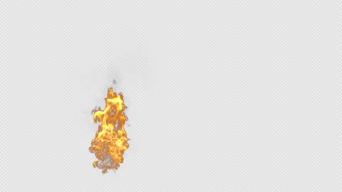 Looping Flames - Frame Left Transparent Background Alpha Channel 4K 30p Stock Footage 346491995