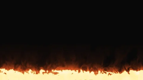Looping Flames Lower Third full ultra 4k RGB + ALPHA transparent background Stock-Footage 86864618