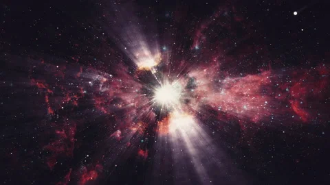 Looping flying through clouds star field like heaven Stock Footage 150869240