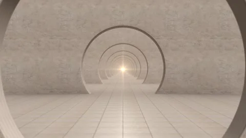 Looping Forward Movement in an Infinite neon Modern Tunnel 스톡 동영상 268577473