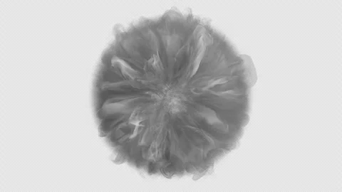 Looping Front View of Isolated Smoke Portal with Alpha Channel Stock Footage 270799739