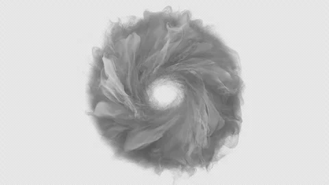 Looping Front View of Isolated Swirling Smoke Portal with Alpha Channel Stock Footage 270799840