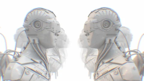 Looping Futuristic Clones Stock Footage 263136426