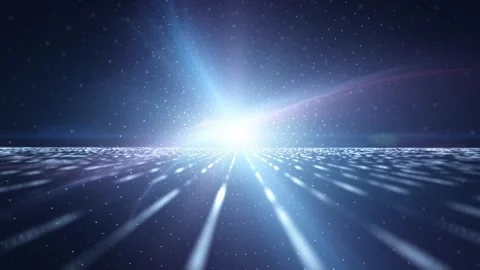 Looping futuristic digital technology abstract space network animation Stock Footage 337246248