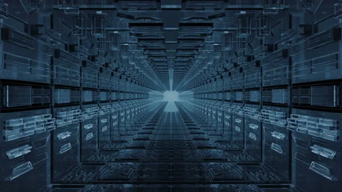 Looping Futuristic Sci Fi infiniti tunnel.Type 3 Stock Footage 85898703