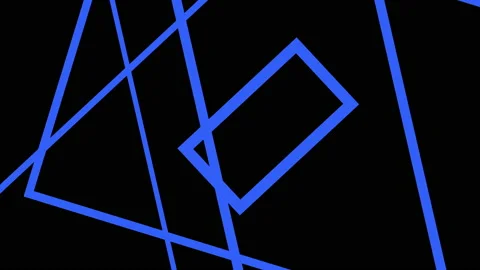 Looping geometric abstraction. Neon lines spinning inside endless tunnel. Stock Footage 130315607
