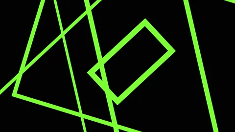 Looping geometric abstraction. Neon lines spinning inside endless tunnel. Stock Footage 130315638