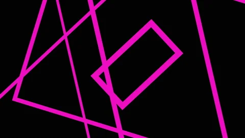 Looping geometric abstraction. Neon lines spinning inside endless tunnel. Stock Footage 130315674