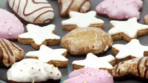 Looping gingerberad cookies Stock Footage 8970456