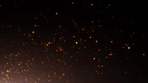 Looping glow fire sparks with flicker light on black background Stock Footage 337661066