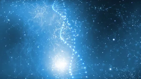 Looping glow shiny abstract dna chain animation Stock Footage 337239660