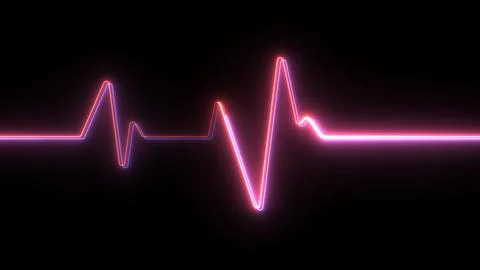 Looping glowing pulse neon frame effect, black background Illustrazione stock