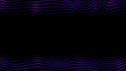 Looping  glowing purple particle waves on a dark background Stock Footage 345660114