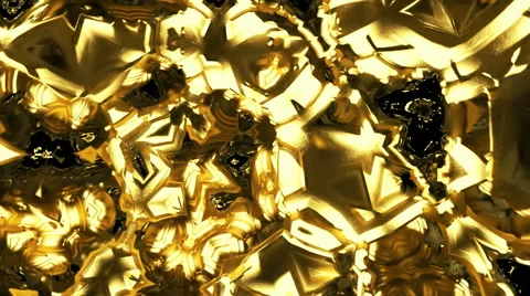 Looping gold kaleidoscope Stock Footage 61573370