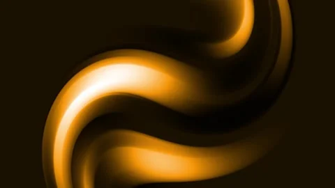 Looping Gold Metallic Waves with Soft Glowing Light Vídeos de archivo 310552618