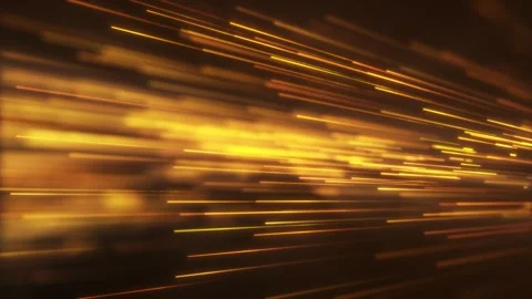 Looping golden speed lines with motion blur and luxury glow. Fast abstract .. Stock-Footage 331876349