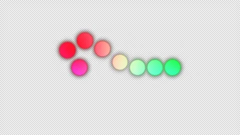 Looping Gradient Ball Animation - Smooth Back-and-Forth Motion Stock Footage 313263628