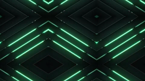 Looping Green Neon Lights Video stock 273317990