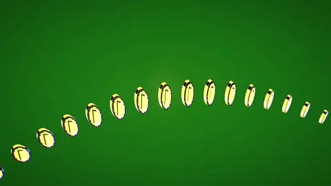 Looping Green Screen Gold Coin VFX Stock Footage 167928002
