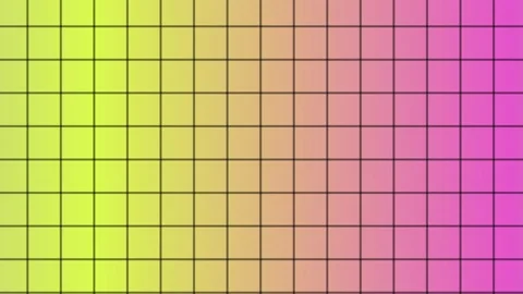 Looping Grid with Rising Perspective - Neon Lime Green and Hot Pink Hues Stock Footage 317688268