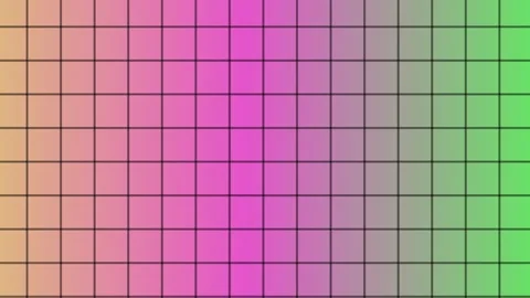 Looping Grid with Rising Perspective Orange-Pink, Hot Pink, and Neon Lime Green Stock Footage 317688270
