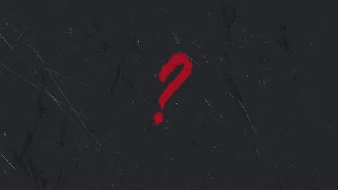 A looping gritty grunge style motion graphic animation with a Question Mark.. Video stock 264096415