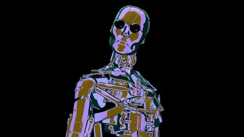 Looping grunge live character 48 fps, with Alpha, yyaa106 Stock Footage 116033265