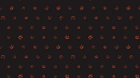 Looping Halloween background animation with orange pumpkin eyes Stock Footage 252762060