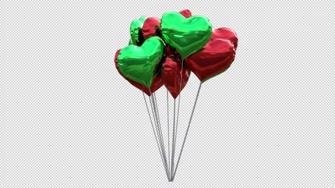 Looping Heart Balloons Stock Footage 143965902