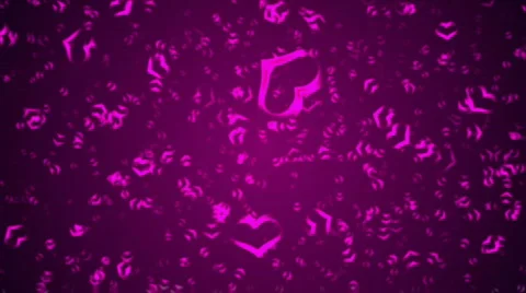 Looping Hearts Abstract Animation HD NTSC PAL Stock Footage 309999