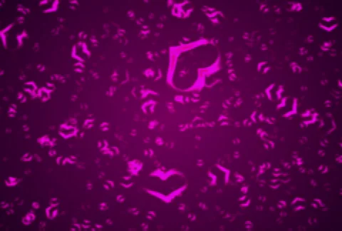 Looping Hearts Abstract Animation HD NTSC PAL Stock Footage 310261