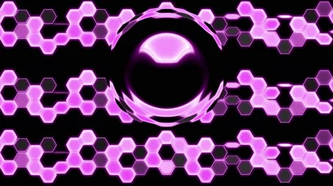 Looping Hexagon Tech Abstract with ocular effect - 4K Resolution Ultra HD Stock Footage 42020351