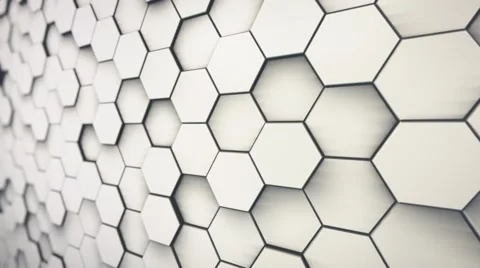 Looping Hexagon Walls 库存影片 45497647