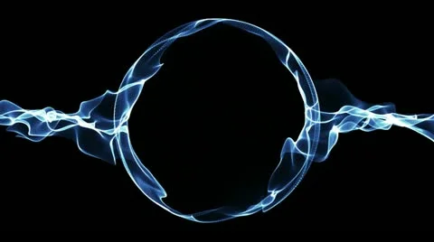 Looping hi res blue waves forming sphere Stock Footage 11088329