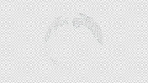 A looping hologram of the visible half of a rotating Earth globe Stock Footage 329768688