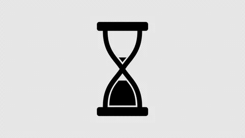 Looping Hourglass Icon on Transparent Background Stock Footage 332778443