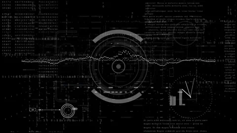 Looping HUD elements animation.PNG alpha. Stock Footage 77396493