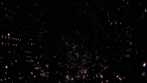Looping HUD SciFi technological tunnel. Stock Footage 124480715