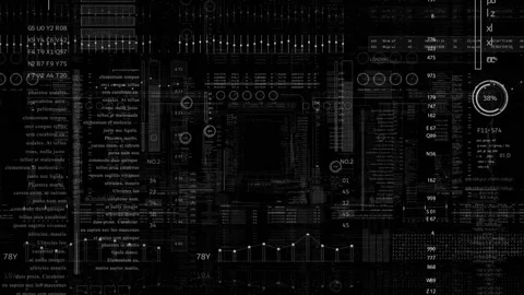 Looping HUD technological User Interface. Video stock 130118221